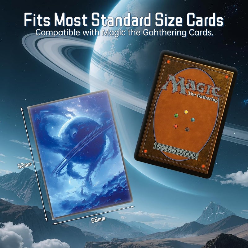 Kiiransr MTG Card Sleeves - Island - Planet Basic Lands Series - Ultra Clear Front & Matte Finish Back, 100 Count Standard Size Matte Art Sleeve for Magic The Gathering - Image 4